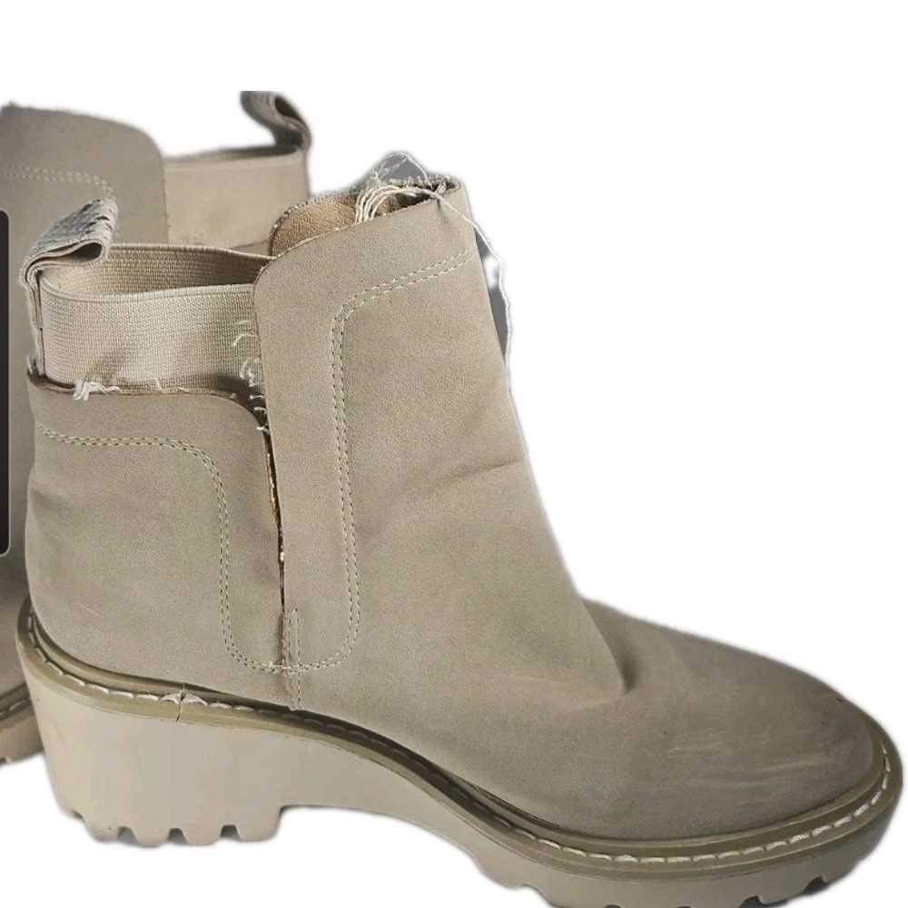 Catherine Malandrino Women’s 7.5 Chunky Beige Ankle Boots BOHO Y2K  Barbie[5B]